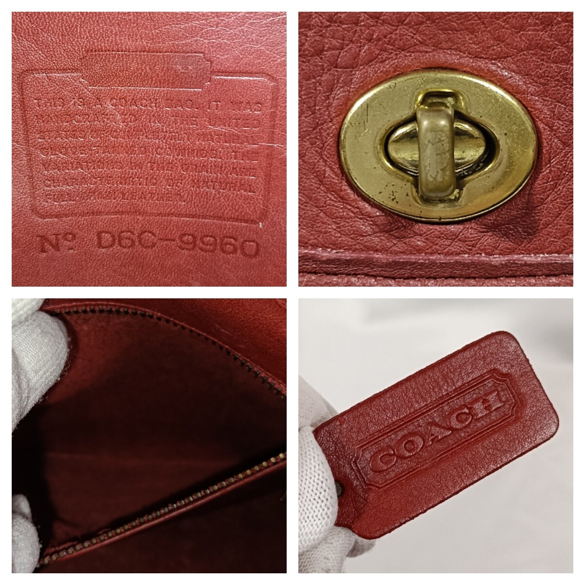 正規品 COACH オールドコーチ レザー リュック 赤 レッド バック 正規品 COACH オールドコーチ レザー リュック 赤 レッド バック