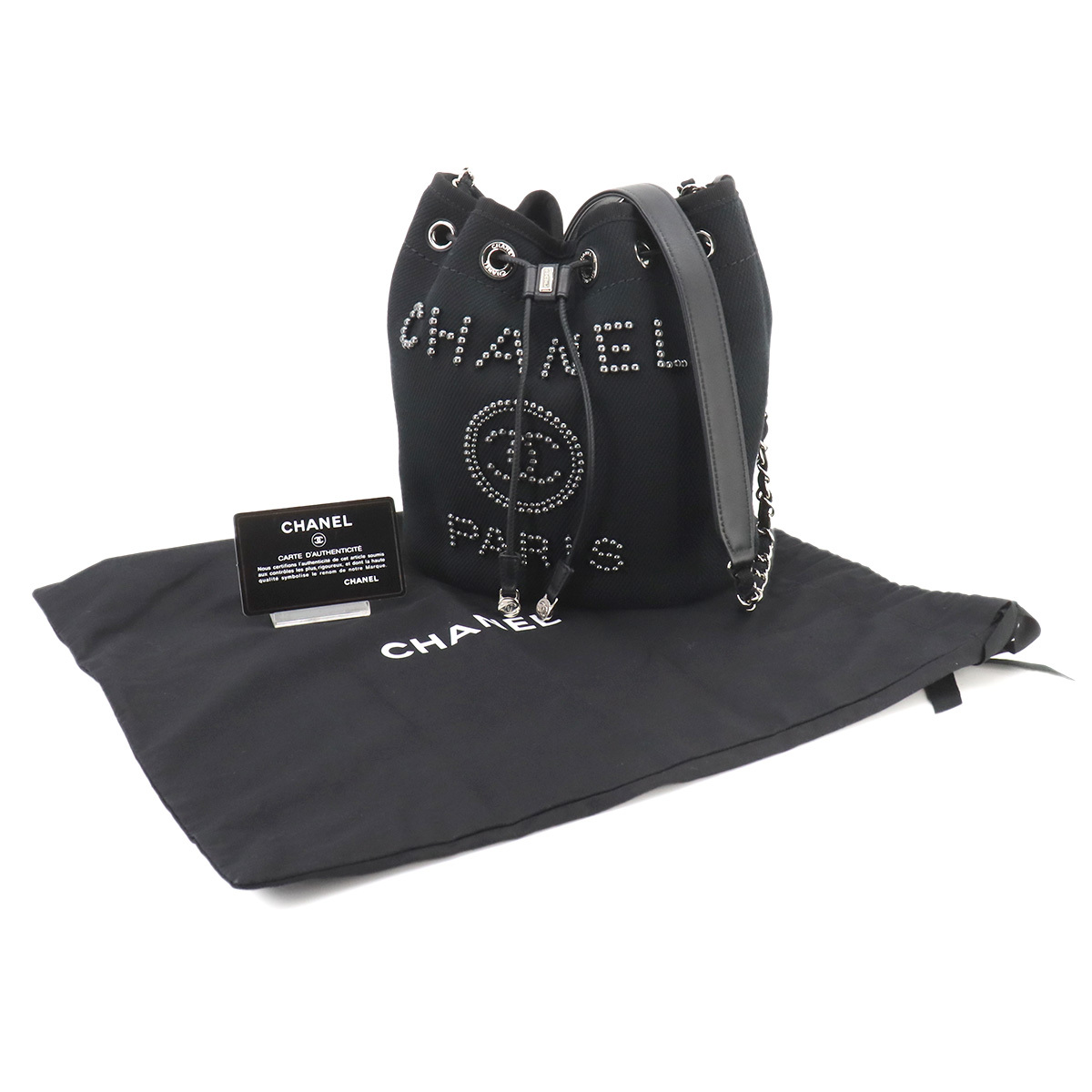 【新品未使用】CHANEL Deauville ドーヴィル 巾着バケットバッグ Yahoo!オークション - 未使用 展示品 シャネル CHANEL