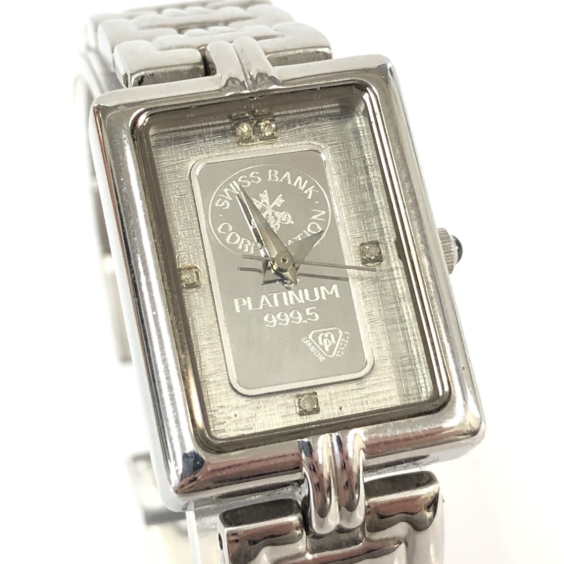 IT7M16BT0AE8】 ELGIN エルジン スイス銀行 腕時計 プラチナ