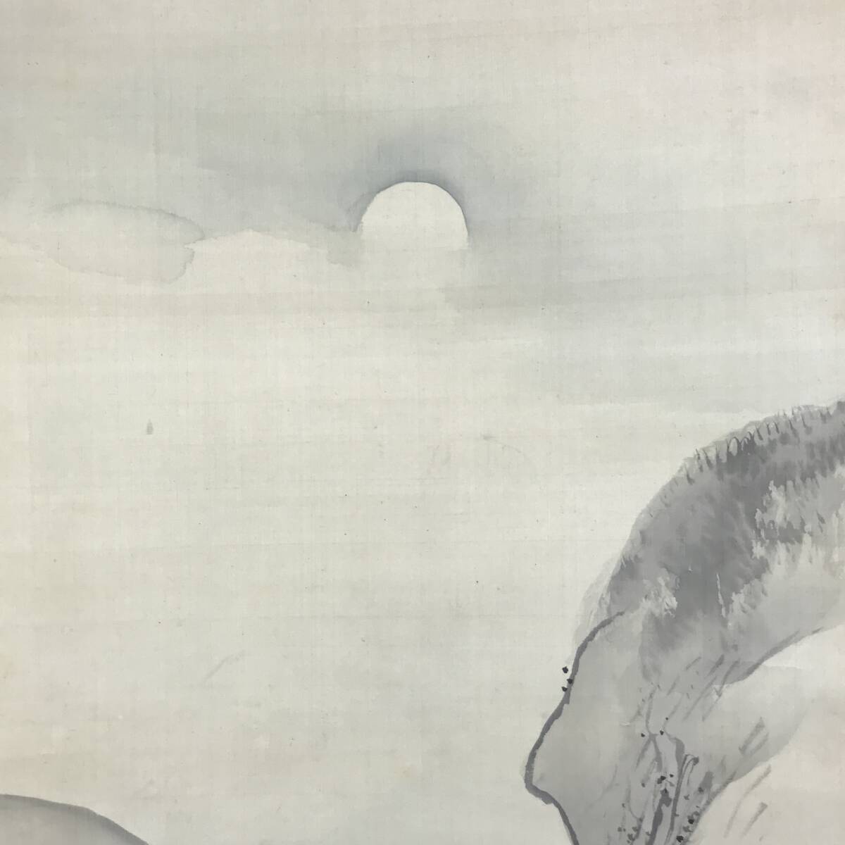 真作横山清暉滝山水図山水図月夜深山飛泉図掛軸☆宝船☆AH718 真作横山清暉滝山水図山水図月夜深山飛泉図掛軸☆宝船☆AH718