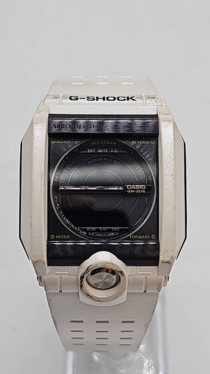 S1047B★ CASIO G-SHOCK G-8100A カシオ 腕時計 QW-3078 クォーツ QZ QUARTZ Gショック デジタル文字盤 ホワイト ラバー 