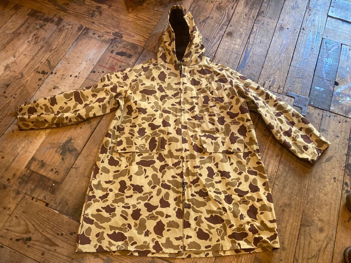 でおすすめアイテム。 磯 釣り キャンプ レインコート/焚火 ハンティングコート ビンテージ LLビーン L.L.BEAN 山 ビッグサイズ レア 軍物 サバゲ 釣り 防災 雨具 男性用
