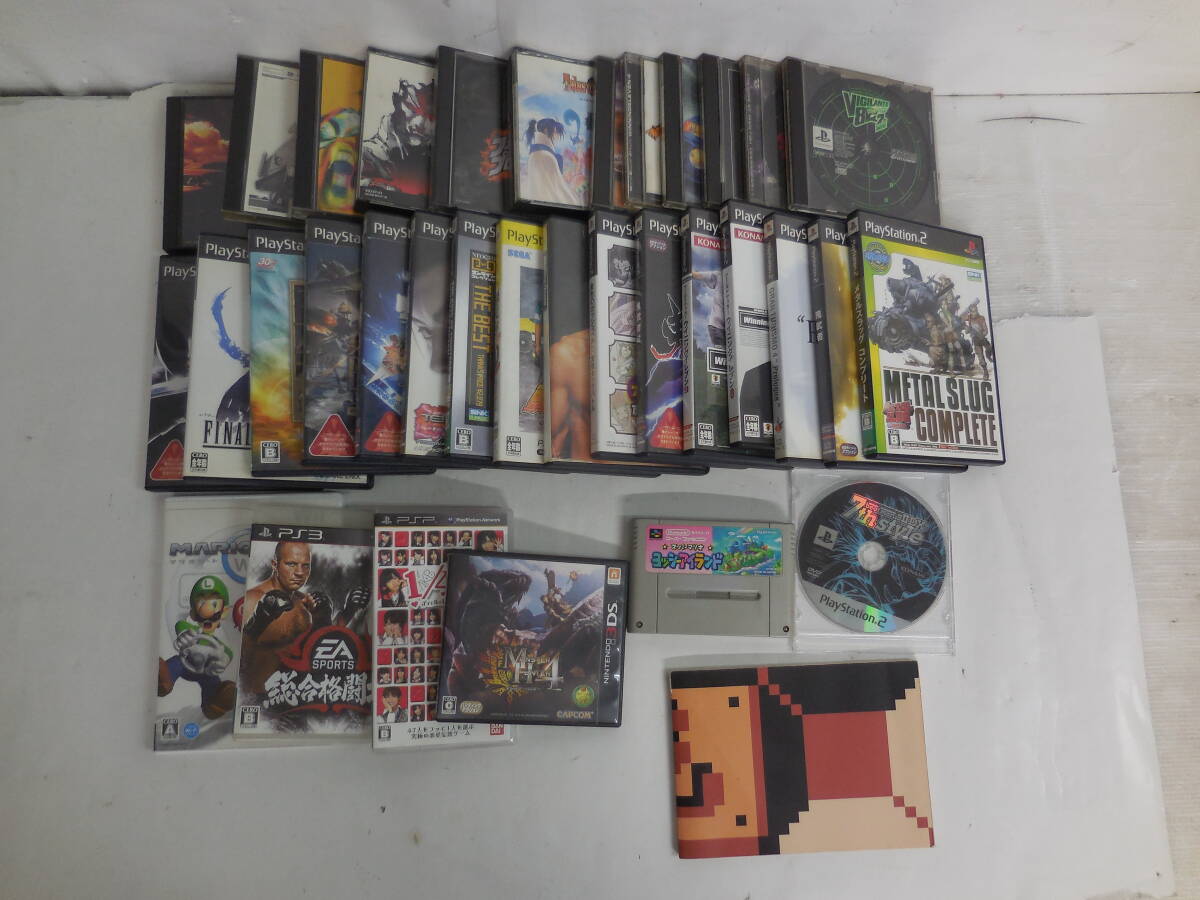 ピ/ゲームソフトまとめ/20本以上/PS2/PS1/マリカーWii/ガッシュベル/メタルスラッグ/頭文字D/天誅 紅他/動作未確認/使用感有★P10.15-062★