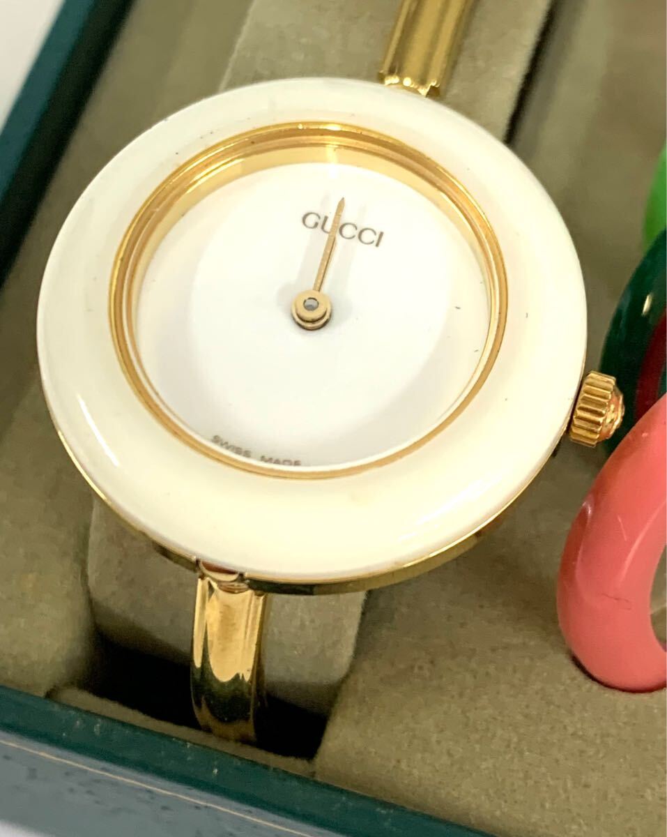 ジャンク品 不動品 GUCCI 腕時計 グッチ レディース箱付属品 11/12.2 現状品 カ15