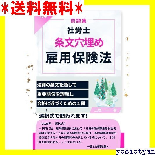 ☆送料無料☆ 2025年対策 問題集 社労士 条文穴埋め 雇用保険法 社労士試験条文穴埋め問題集 12