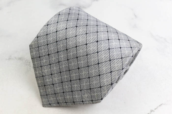 ダンヒル ブランド ネクタイ シルク チェック柄 格子柄 PO メンズ グレー Dunhill
