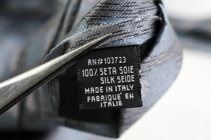 ジョルジオアルマーニ ブランド ネクタイ チェック柄 シルク イタリア制 PO メンズ ライトグレー GIORGIO ARMANI