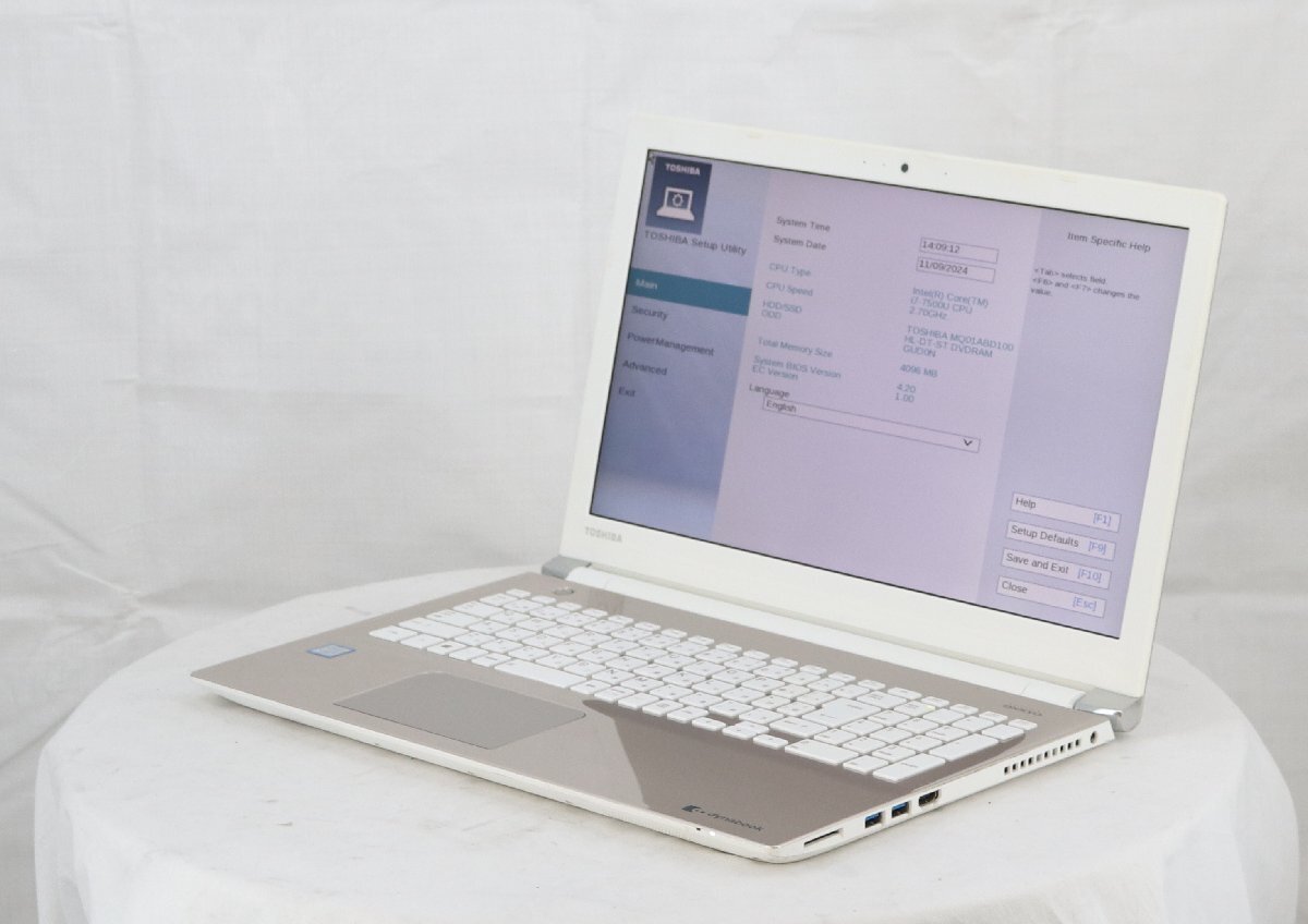 TOSHIBA PT65EGP-SJA dynabook T65/EG　Core i7 7500U 2.70GHz 4GB 1000GB■1週間保証