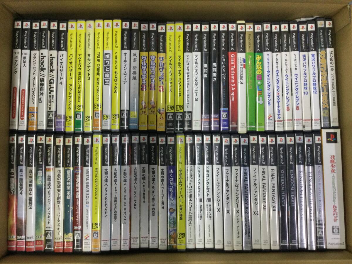 【GY091/120/0】ジャンク★PS2ソフト★合計71本前後★大量★セット★まとめ★真・三國無双★ウイニングイレブン★太鼓の達人★FF★他