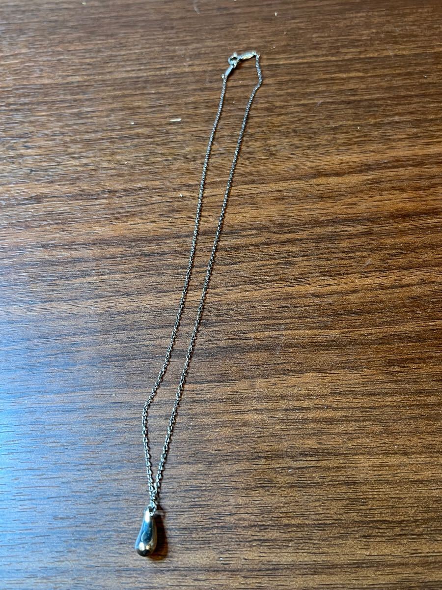 A1155/【中古品】 シルバー ネックレス TIFFANY ティファニー ペンダント アクセサリーティアドロップネックレス ファッション ブランド 