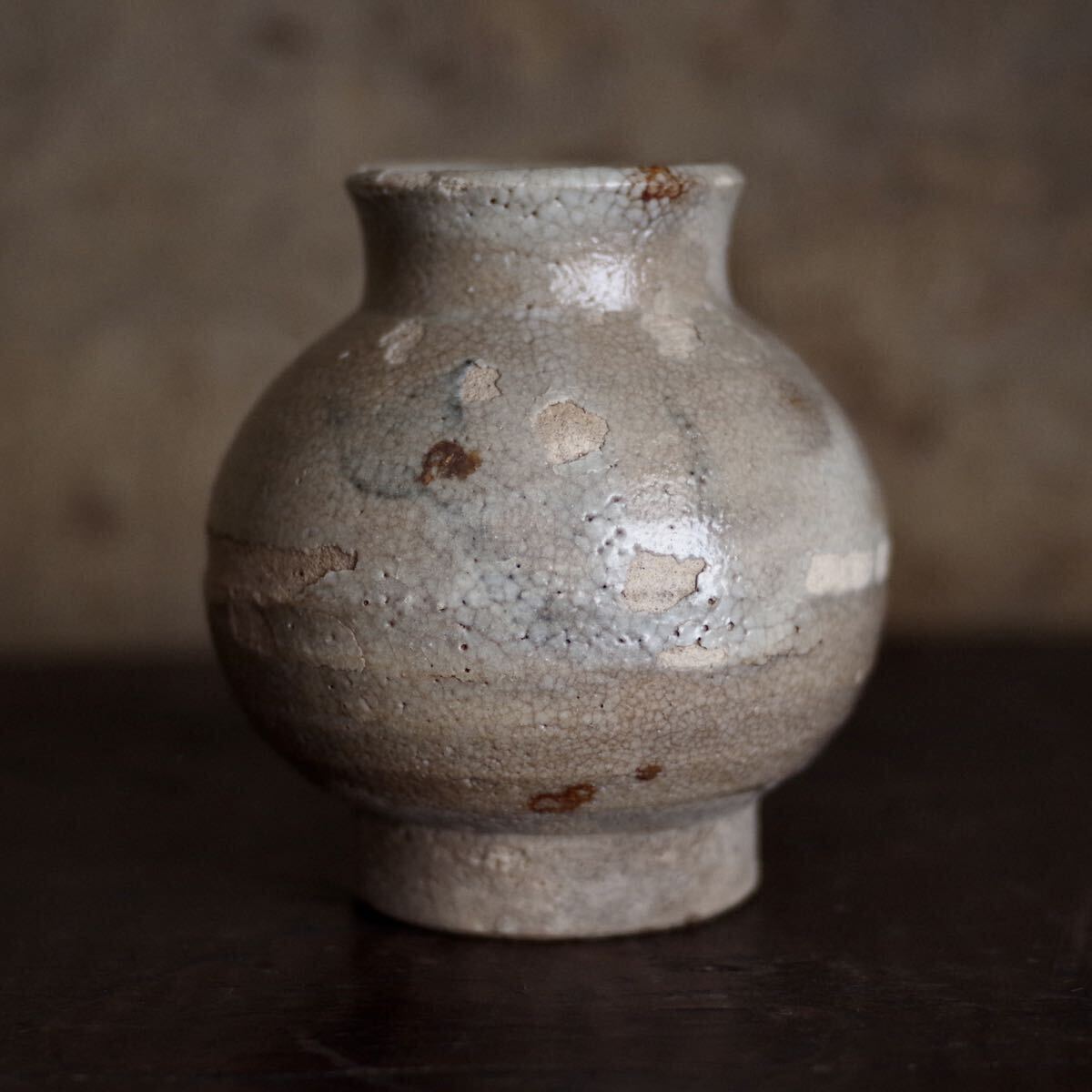 M1087S 李朝 塩壺 提灯 壺 美術品・アンティーク・コレクション
