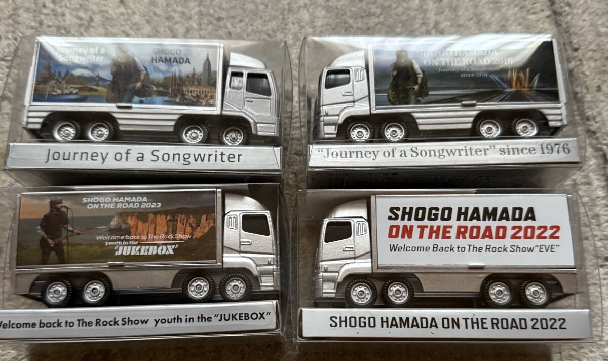 希少SHOGO HAMADA ON THE ROAD ツアートラックミニカー4台 浜田省吾 ツアートラック 4台