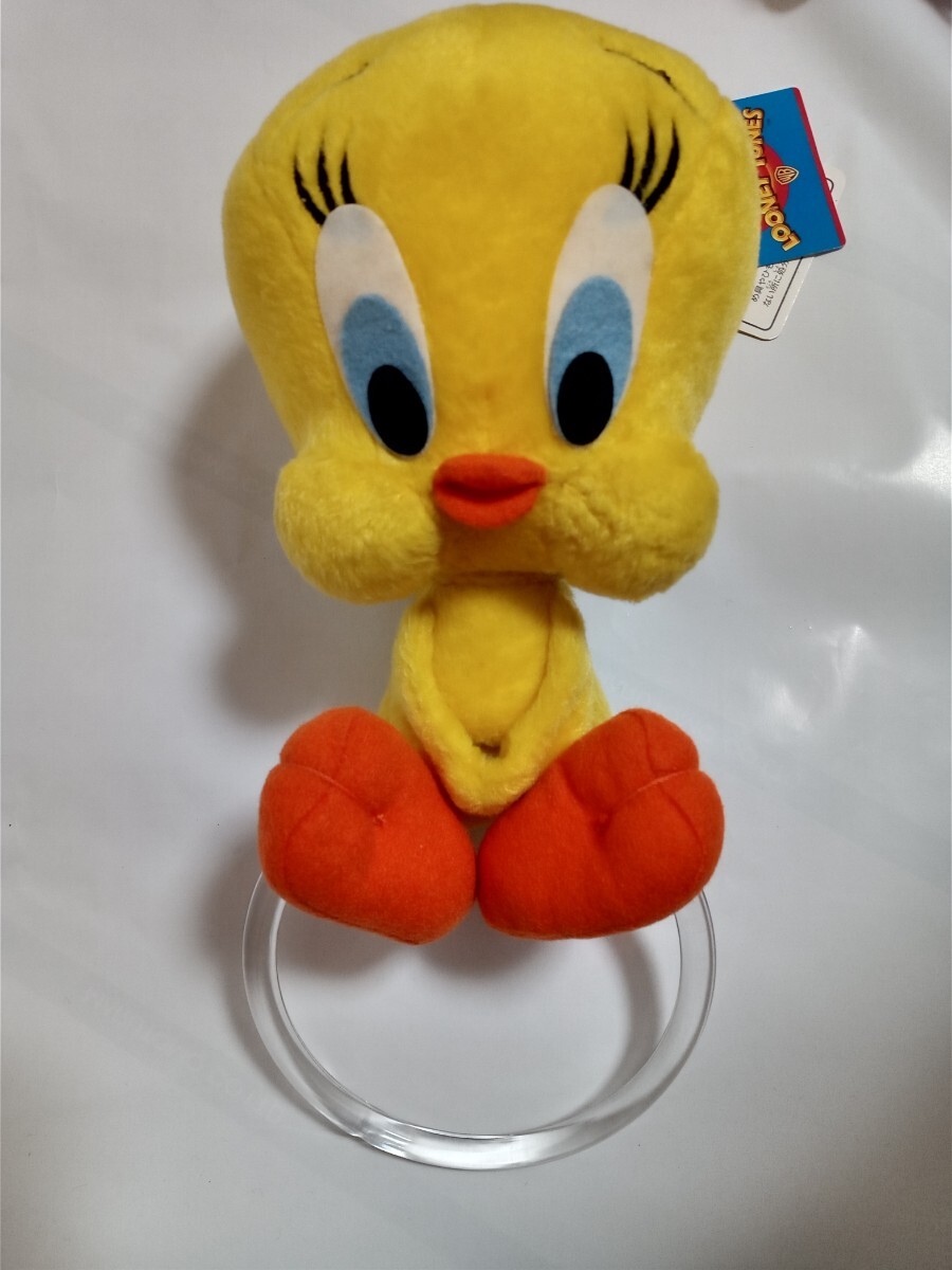 当時品 セキグチ LOONEY TUNES ぬいぐるみタオルハンガー Tweety トゥイーティー