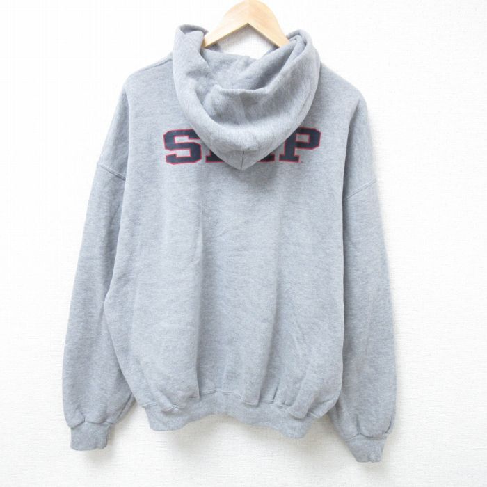 XL★古着 長袖 フルジップ スウェット パーカー メンズ 70年代 70s 無地 襟付き ラグラン 薄紺 ネイビー 霜降り 24sep13 中古 スエット トレーナー トップス 60\u0027s ビンテージ ☆ Healthknit へルスニット 裏 サーマル