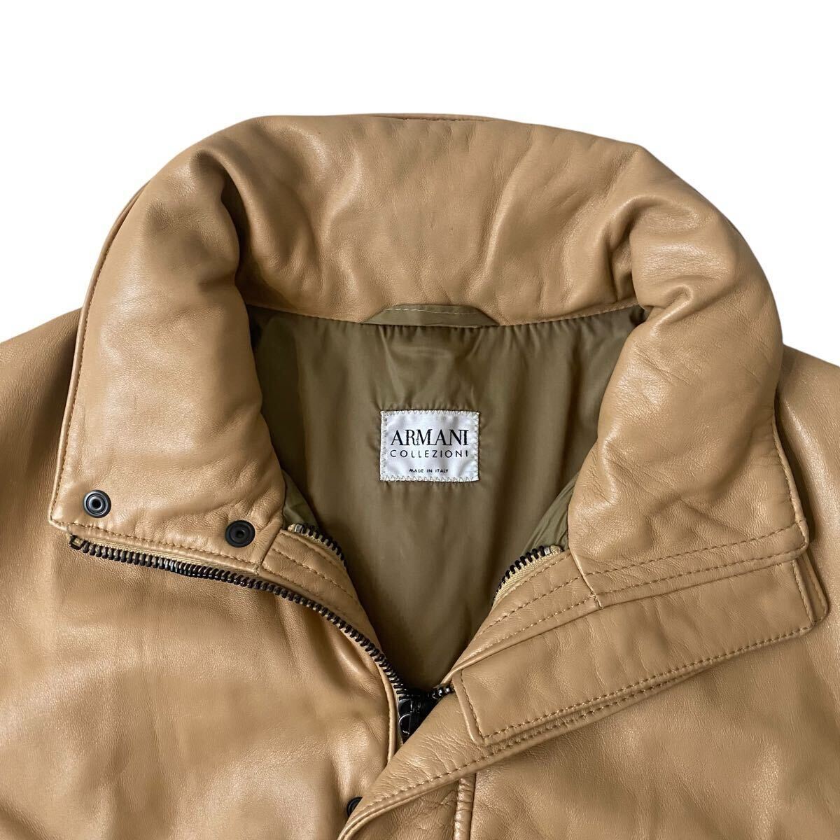 美品○ ARMANI COLLEZIONI アルマーニ コレツィオーニ レザー