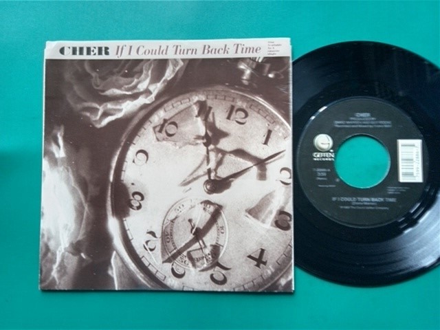 ★US45★シェール「イフ・アイ・クッド・ターン・バック・タイム(リミックス)」 美品 PS付き! トップ3ヒット! _画像1