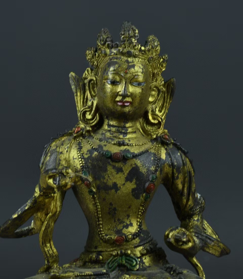 清・代 古銅器 秘藏 【 黒金剛仏像造像-古銅胎の金メッキ-風水古 清・代 古銅器 秘藏 【 黒金剛仏像造像-古銅胎の金メッキ-風水古