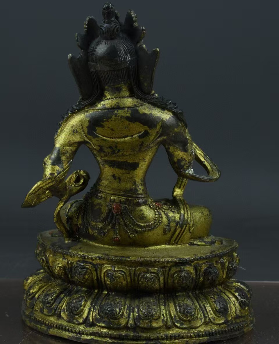 清・代 古銅器 秘藏 【 黒金剛仏像造像-古銅胎の金メッキ-風水古 清・代 古銅器 秘藏 【 黒金剛仏像造像-古銅胎の金メッキ-風水古