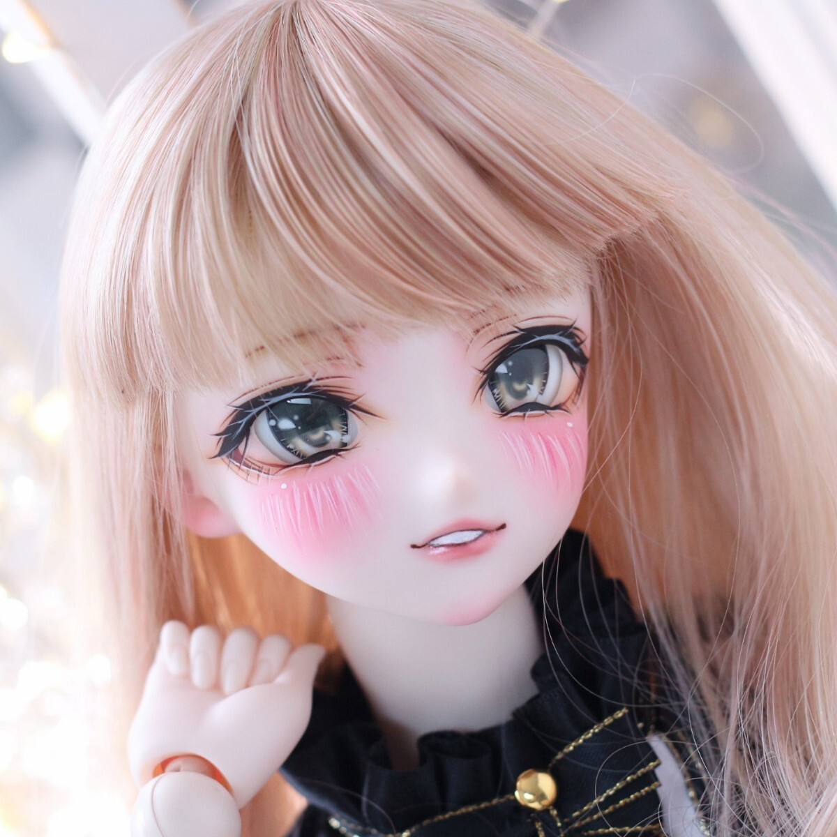 DDH-09SW カスタムヘッド＋碁石アイ＋カスタムウィッグ DDH-09 アイホールオープン / セミホワイト | ボークス公式