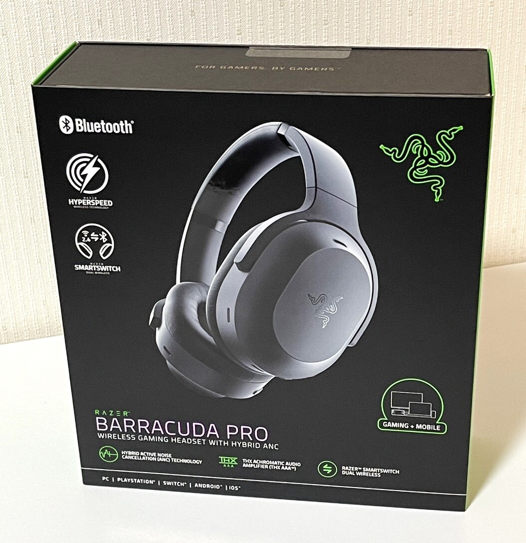 新品未開封】Razer Barracuda Pro ワイヤレス ゲーミング ヘッド 新品未開封】Razer Barracuda Pro ワイヤレス ゲーミング ヘッド