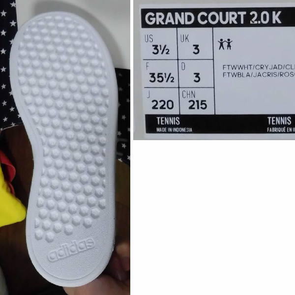 新品 adidas スニーカー 22cm 白系 GRAND COURT 2 0K IH4886 新品 adidas スニーカー 22cm 白系 GRAND COURT 2 0K IH4886