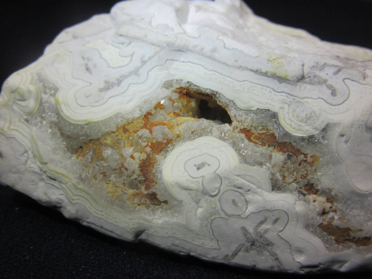 宝5 レースメノー石 アゲート 鉱物 観賞石 71 原石_画像1