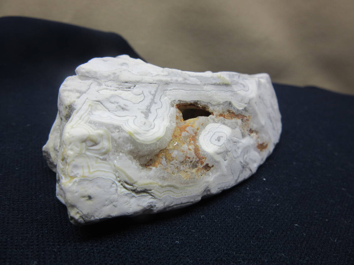 宝5 レースメノー石 アゲート 鉱物 観賞石 71 原石_画像4