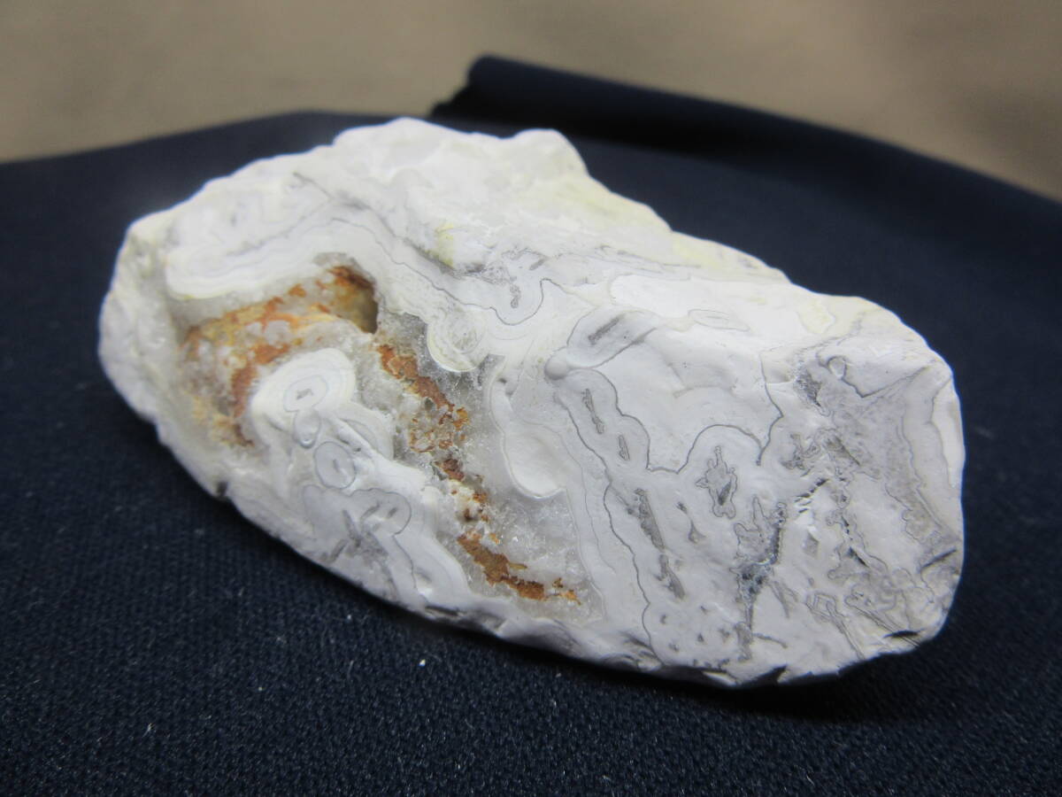 宝5 レースメノー石 アゲート 鉱物 観賞石 71 原石_画像3