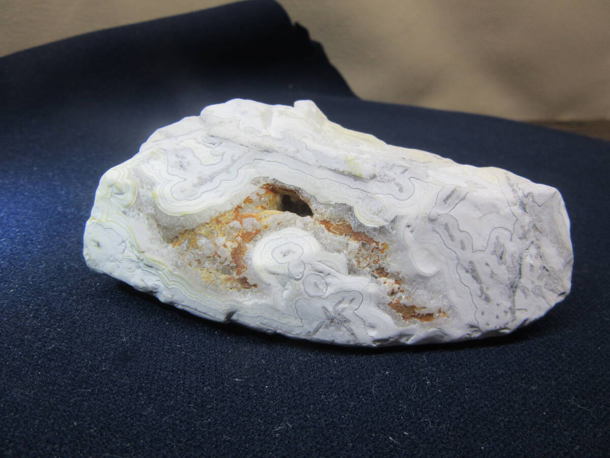 宝5 レースメノー石 アゲート 鉱物 観賞石 71 原石_画像2