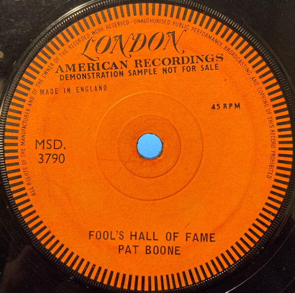 英7 Pat Boone / Martin Denny Fools Hall Of Fame / The Enchanted Sea MSD3790 London Records, London American Recordings /00080