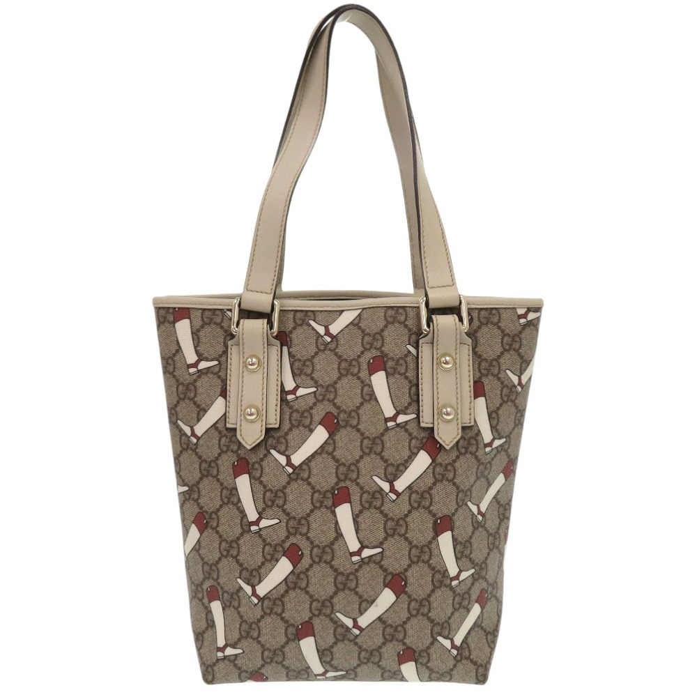 美品】GUCCI トートバッグ GG柄 スプリーム PVC ピンクベージュ 美品】GUCCI トートバッグ GG柄 スプリーム PVC ピンクベージュ