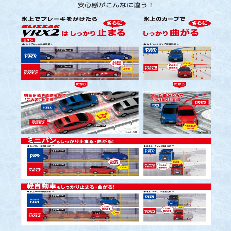 プリウス インプレッサ 195/65R15 スタッドレス | ブリヂストン VRX2 & V25 15インチ 5穴100