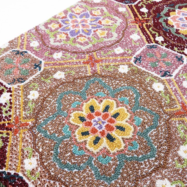 ☆きもの北條☆ 百万粒 相良刺繍 中国刺繍 蜀江文 花紋 華文 六