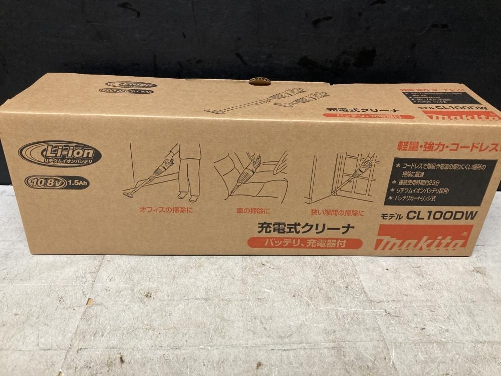 019■未使用品■マキタ 10.8V充電式クリーナ CL100DW バッテリ・充電器付属