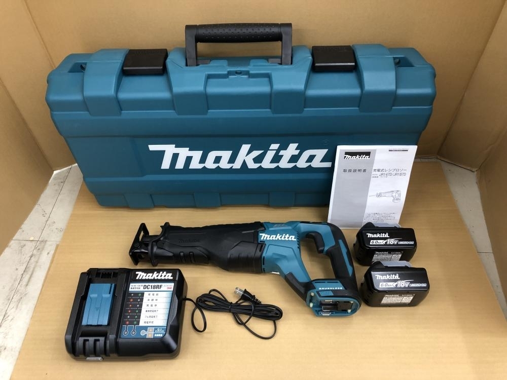 010■未使用品・即決価格■マキタ makita 18V 充電式レシプロソー JR187DRGX バッテリー×2 充電器