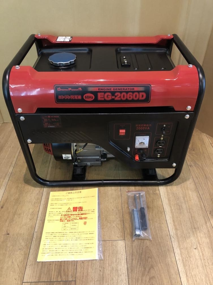 001♪未使用品・佐川着払発送♪ナカトミ エンジン発電機 EG-2060D 60Hz 着払い※開封済み ※長期保管品の為Aランク