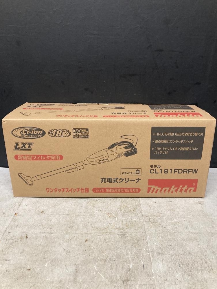 019■未使用品・即決価格■マキタ 18V充電器クリーナ CL181FDRFW バッテリ・充電器付属モデル