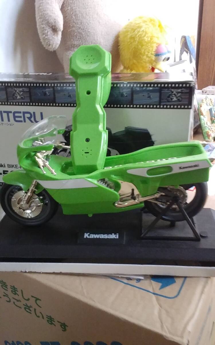 【激レア品】Kawasaki YE500 固定電話　旧車　バイク　電話機　模型 激レア品】Kawasaki YE500 固定電話 旧車 バイク 電話機 模型 激