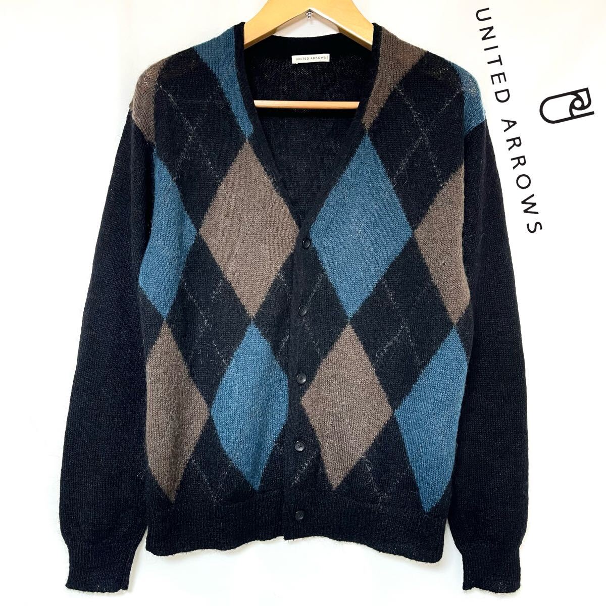UNUSED モヘアカーディガン 2 ボーダー ニット 19aw 中古・古着通販】UNUSED (アンユーズド) モヘアニット