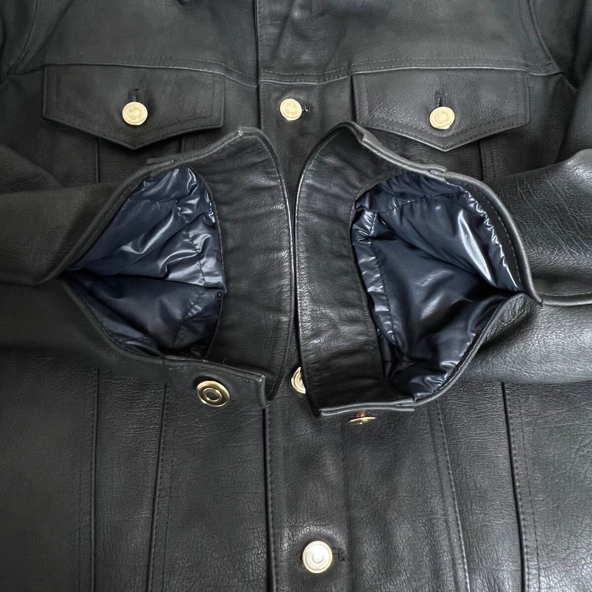 希少 Paul Smith ポールスミス レザー ダウン ジャケット 本革 希少 Paul Smith ポールスミス レザー ダウン ジャケット 本革