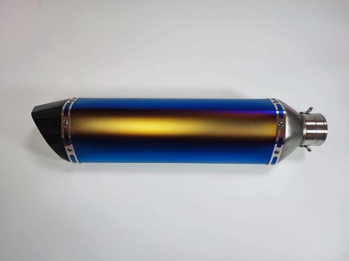 即納　ヨシムラ風　ステンブラストロングサイレンサー 60.5/ビックテーパー　タイプ２　バッフル脱着可能＆サイレンサーバンド付属