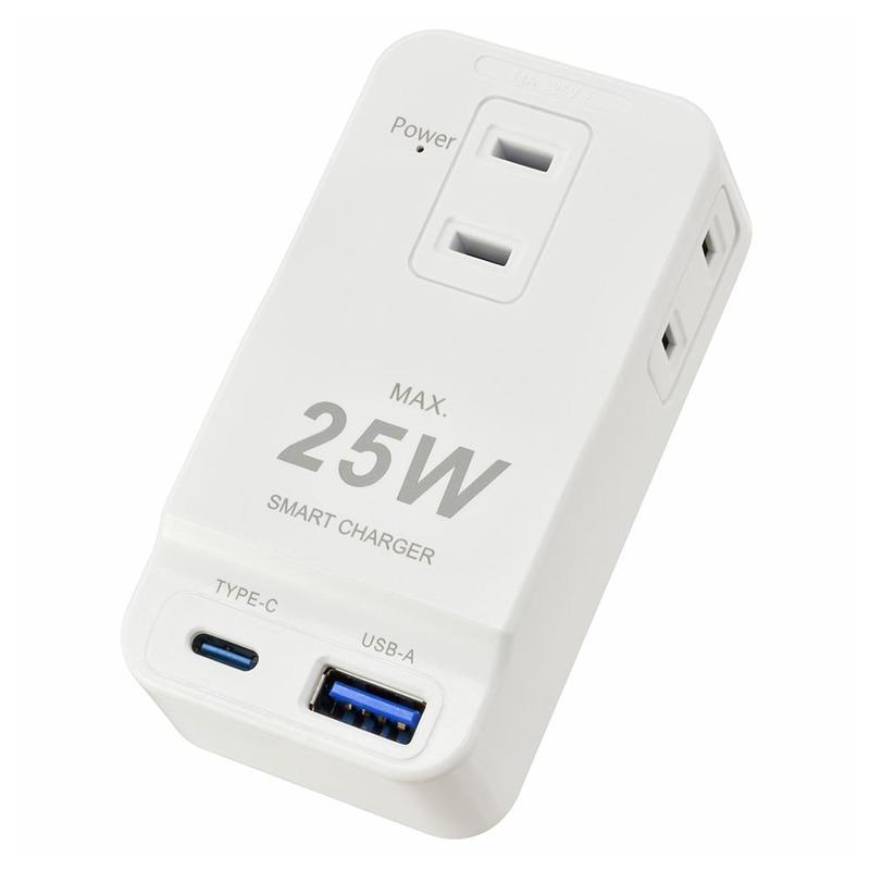 電源タップ 3個口 発煙ガードUSB付タップ｜HS-A3U1C1H-W 00-2588 オーム電機 OHM