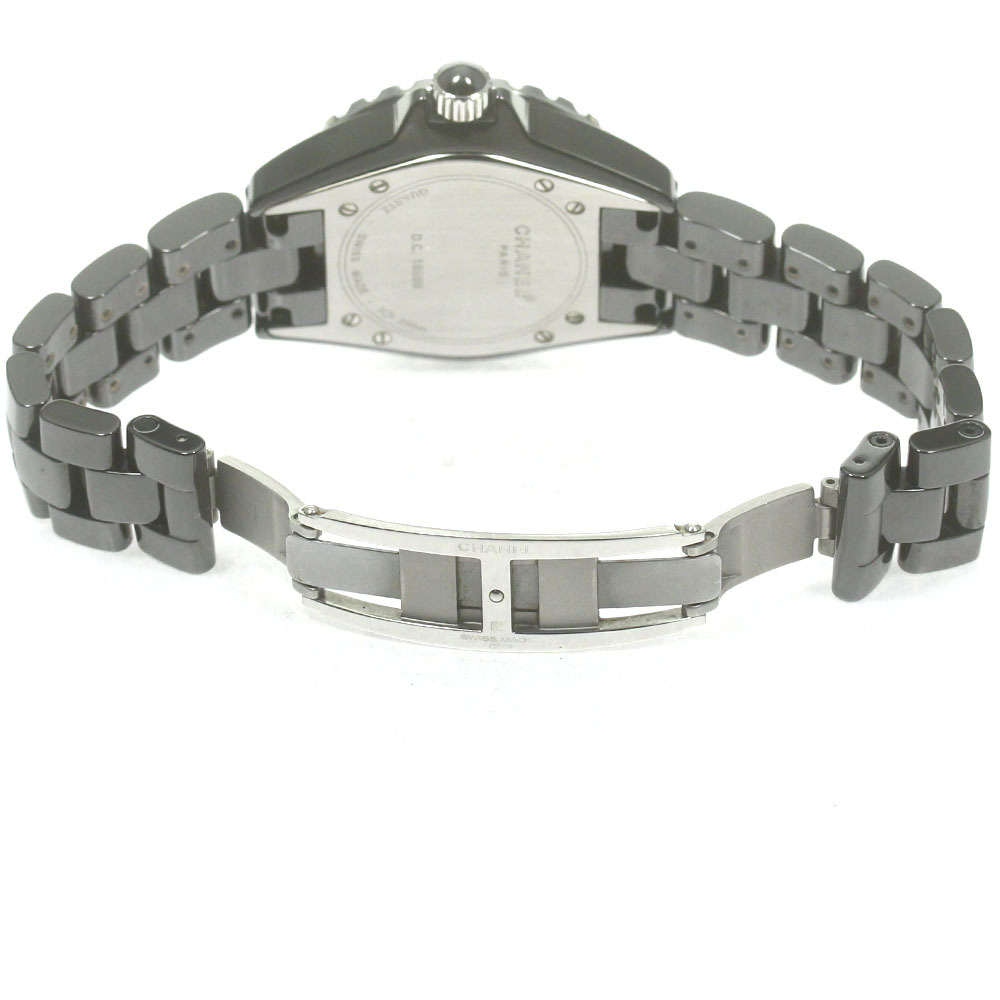 シャネル CHANEL H1625 J12 黒セラミック 33MM 12Pダイヤ クォーツ レディース _840601