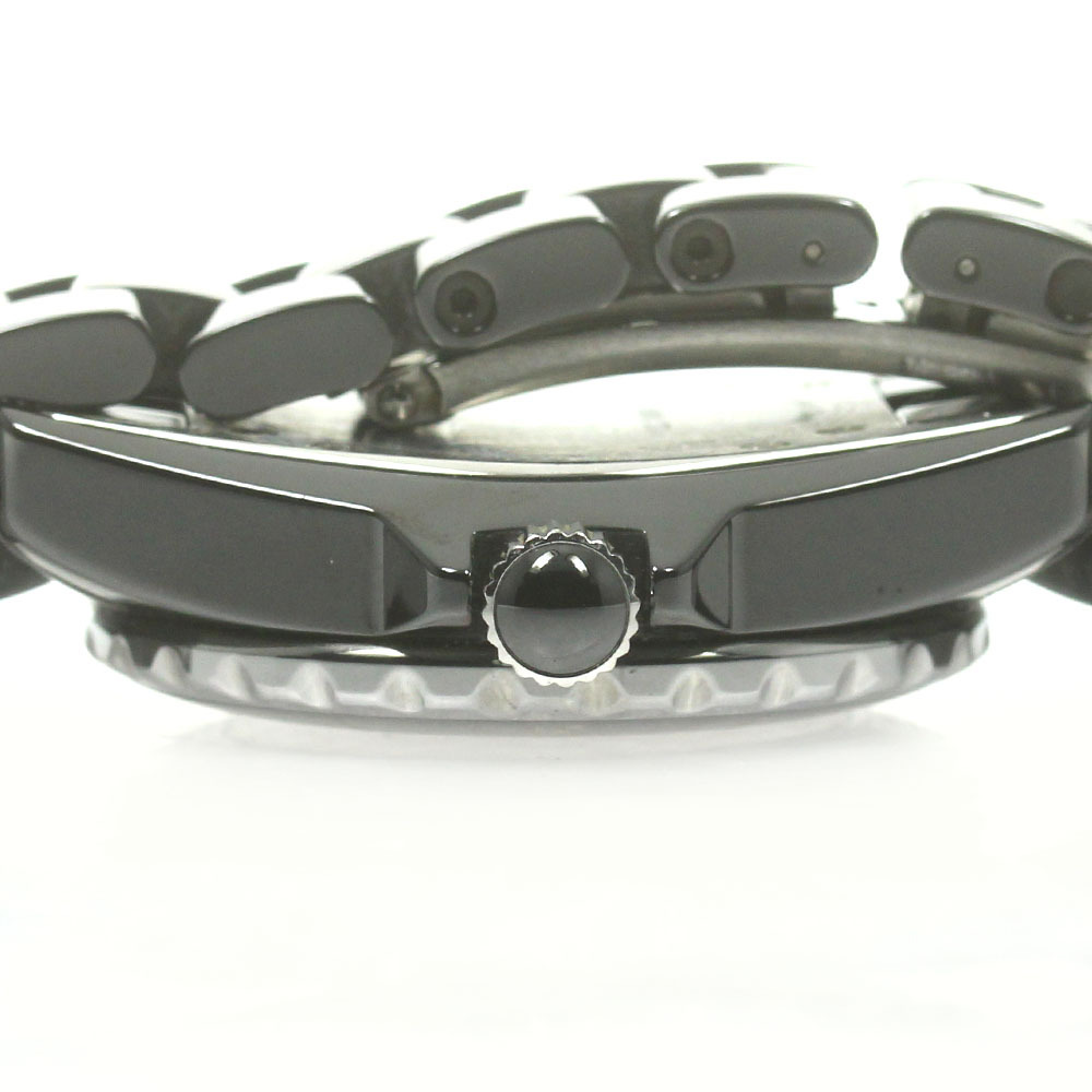 シャネル CHANEL H1625 J12 黒セラミック 33MM 12Pダイヤ クォーツ レディース _840601
