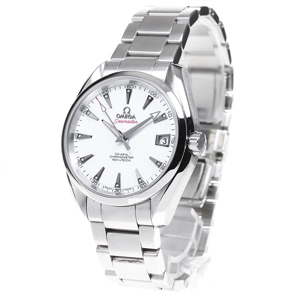 オメガ OMEGA 231.10.39.21.54.001 シーマスター アクアテラ 11Pダイヤ 自動巻き メンズ 美品 _843528