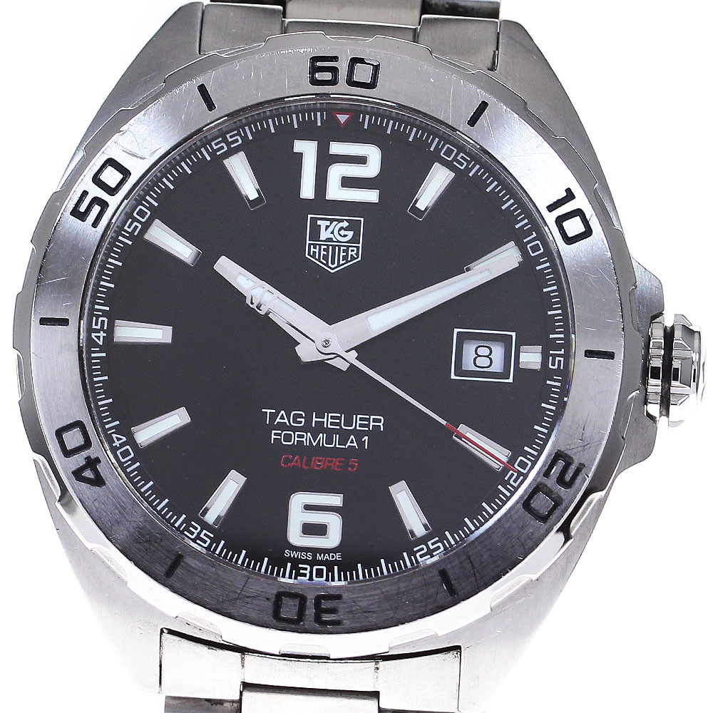 訳あり タグホイヤー TAG HEUER WAZ2113 フォーミュラー1 キャリバー5 デイト 自動巻き メンズ 保証書付き_838248【ev20】