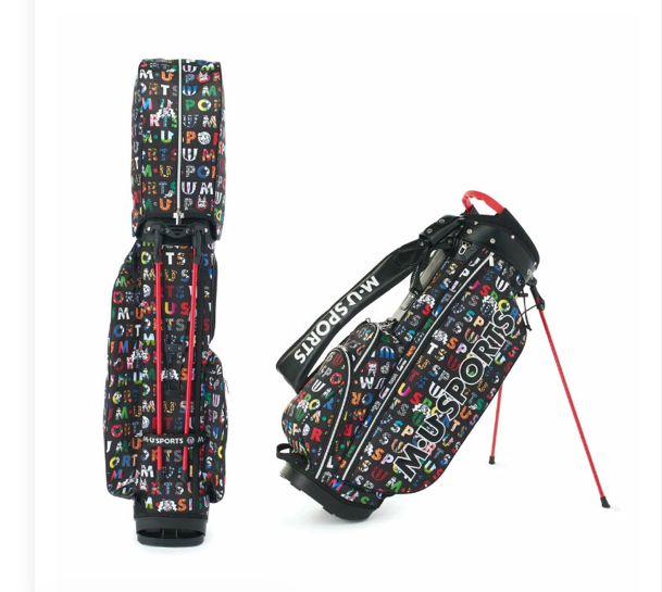 新品 MUスポーツ カラフルロゴプリント総柄スタンドキャディ 新品 MUスポーツ カラフルロゴプリント総柄スタンドキャディ