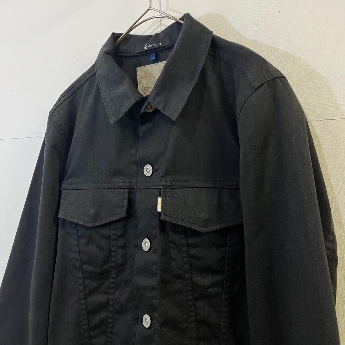 JOHNBULL デニムジャケット ジージャン Gジャン ブラックデニム ストレッチデニム 伸縮性 ブルゾン 黒 ジョンブル【送料一律/同梱可能】O