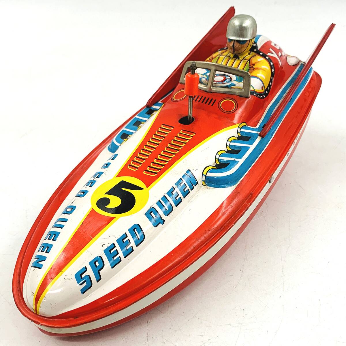 1950年代【バンダイ製・ブリキボート*ARROW号*ニビ色*ゼンマイ 1950年代【バンダイ製・ブリキボート*ARROW号*ニビ色*ゼンマイ
