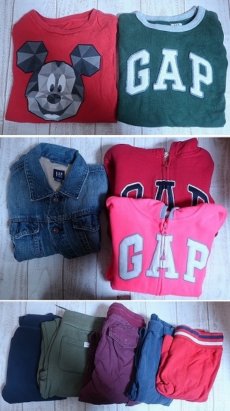 6-5384A/GAP KIDS エドウィン デニムジャケット パーカー パンツ Tシャツ 10點セット ギャップ EDWIN